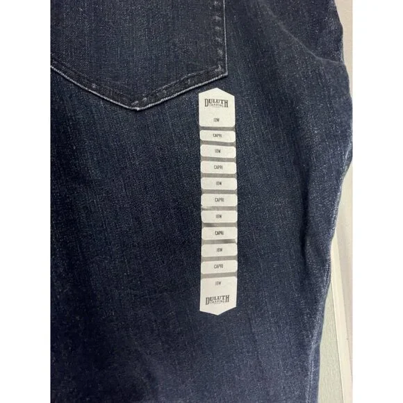 Duluth Women's Plus Daily Denim Capris Cropped Jeans Size 18W Cotton Blend - Picture 3 of 14